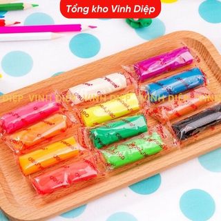 Hộp đất nặn 10 màu cho bé kèm khuôn in hình,đồ chơi cho bé,1 hộp đất nặn sô tròn