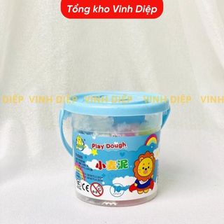 Hộp đất nặn 10 màu cho bé kèm khuôn in hình,đồ chơi cho bé,1 hộp đất nặn sô tròn