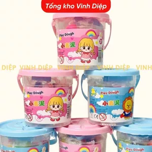 Hộp đất nặn 10 màu cho bé kèm khuôn in hình,đồ chơi cho bé,1 hộp đất nặn sô tròn