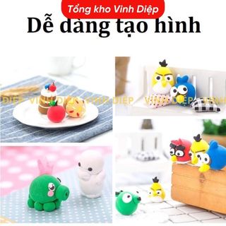 Hộp đất nặn 10 màu cho bé kèm khuôn in hình,đồ chơi cho bé,1 hộp đất nặn sô tròn