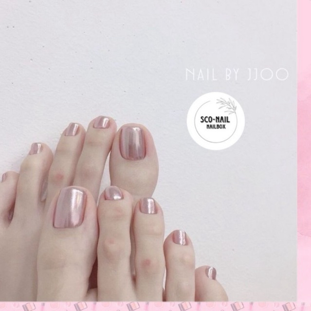NAIL BOX CHÂN THIẾT KẾ TRÁNG GƯƠNG HỒNG