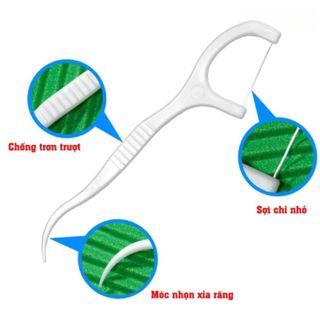 Hộp 50 chỉ nha khoa cán cầm nhựa khoa vệ sinh răng miệng Dental Flossers
