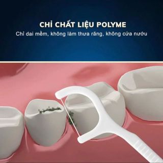 Hộp 50 chỉ nha khoa cán cầm nhựa khoa vệ sinh răng miệng Dental Flossers