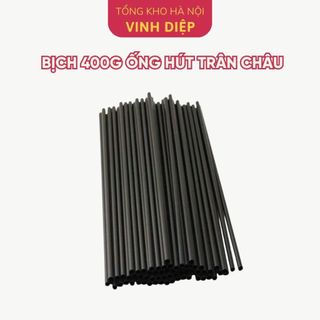 Ống Hút Trân Châu Bịch 400g - Từng Chiếc Dài 21cm Phi 12, Có Màng Bọc Nilon, Dùng Cho Trà Sữa