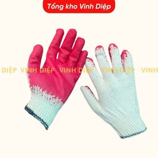 Các loại găng tay bảo hộ lao động, găng vải sợi, găng phủ sơn xanh đỏ, găng tay mút loại tốt