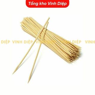 0.5kg tăm xiên que xiên thịt nướng, xúc xích, xiên viên đầu nhọn