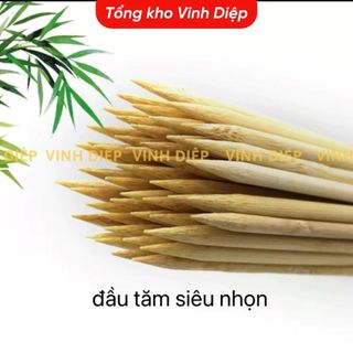 0.5kg tăm xiên que xiên thịt nướng, xúc xích, xiên viên đầu nhọn