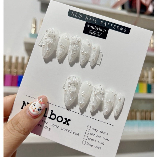 A1 ( HỎA TỐC) NAIL BOX THIẾT KẾ SƠN GEL TRẮNG CÔ DÂU, KỶ YẾU