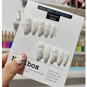 A1 ( HỎA TỐC) NAIL BOX THIẾT KẾ SƠN GEL TRẮNG CÔ DÂU, KỶ YẾU