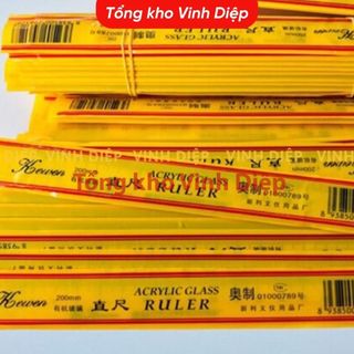 Thước kẻ học sinh nhựa mica Kewen 20cm 30cm