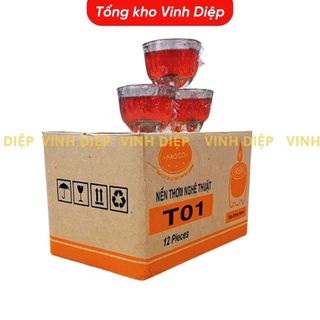 Hộp 12 ly  ( 6 đôi )nến thờ, nến dâng lễ, trang trí nhà cửa T01