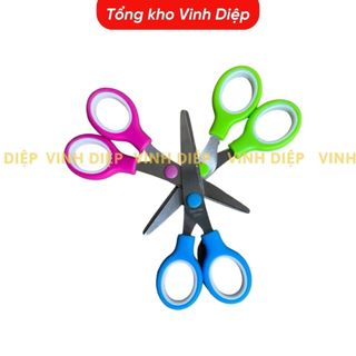 Kéo thủ công, kéo học sinh thép không rỉ, an toàn cho trẻ mầm non, tiểu học