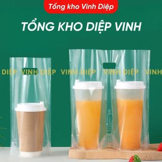 Túi đựng trà sữa 1 cốc, 2 cốc dài không ngăn, 2 ngăn, túi cốc đôi 2 ly cà phê 31x27cm, túi cốc chữ T, 1kg