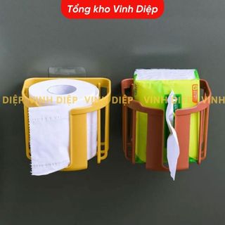 Giỏ Đựng Giấy Vệ Sinh Dán Tường - Giỏ Treo Tường Đựng Khăn Giấy Phòng Tắm Phòng Bếp Việt Nhật 3380