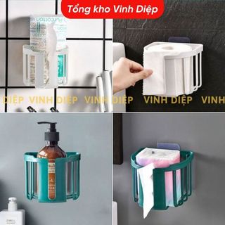 Giỏ Đựng Giấy Vệ Sinh Dán Tường - Giỏ Treo Tường Đựng Khăn Giấy Phòng Tắm Phòng Bếp Việt Nhật 3380