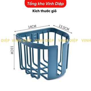 Giỏ Đựng Giấy Vệ Sinh Dán Tường - Giỏ Treo Tường Đựng Khăn Giấy Phòng Tắm Phòng Bếp Việt Nhật 3380