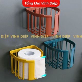 Giỏ Đựng Giấy Vệ Sinh Dán Tường - Giỏ Treo Tường Đựng Khăn Giấy Phòng Tắm Phòng Bếp Việt Nhật 3380