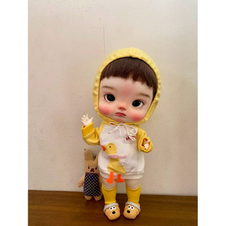 Áo hoodie vịt vàng kèm vớ size dian mập,cừu bé(size khác vui lòng ib shop)