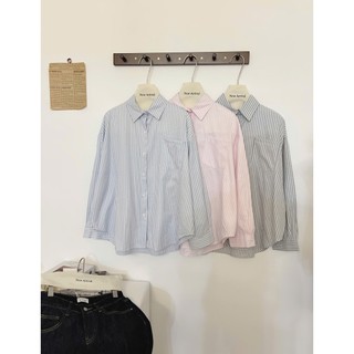 Áo sơ mi kẻ nam nữ mặc đôi unisex form rộng đẹp thêu chữ S - 247store