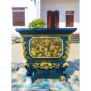 Khuôn chậu vuông 86 đa năng có thể đúc rời chân hoặc liền chân chất liệu nhựa abs