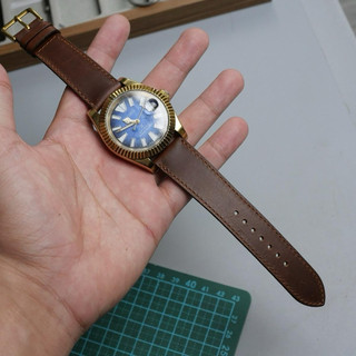 Dây Đồng Hồ Da Bò Sáp Pullup, Size 24/22/20/18/16/14 Màu nâu/Màu đen. DH02- Ví Da SAGO