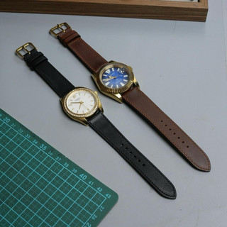 Dây Đồng Hồ Da Bò Sáp Pullup, Size 24/22/20/18/16/14 Màu nâu/Màu đen. DH02- Ví Da SAGO