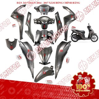 Dàn Áo Vision 2014 2015 Xám 53200-K44-V00ZA, 53210-K44-V00ZA, 64450-K44-V00ZM, 83620-K44-V00ZA Chính Hãng - ZZM