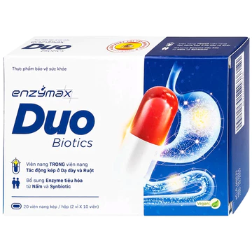 (hộp 20 viên) Men tiêu hóa Enzymax Duo Biotics tăng cường tiêu hóa, giảm đầy bụng, không tiêu