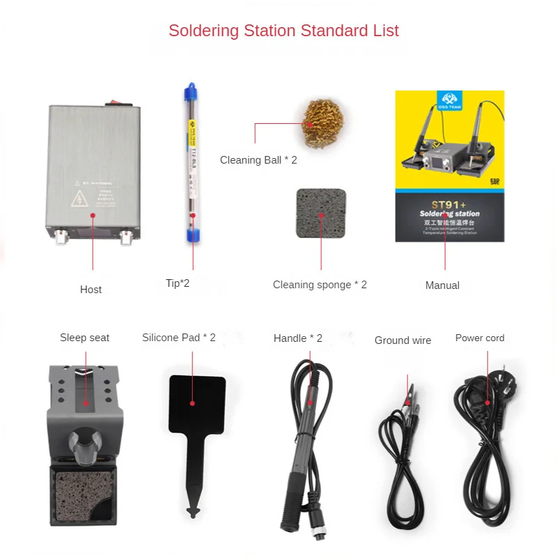 Máy hàn mini OSSTEAM ST91 cầm tay, phù hợp mũi hàn T12