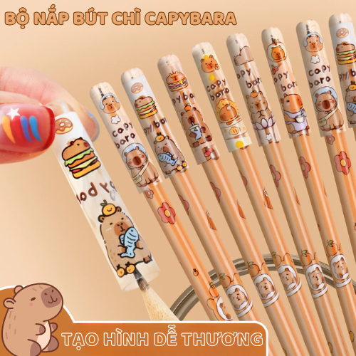 Set 6 Nắp Bút Chì Nhựa Hình Chuột Nước Cute  – Nắp Bút Chì Đáng Yêu, Quà Tặng Dễ Thương Cho Bé