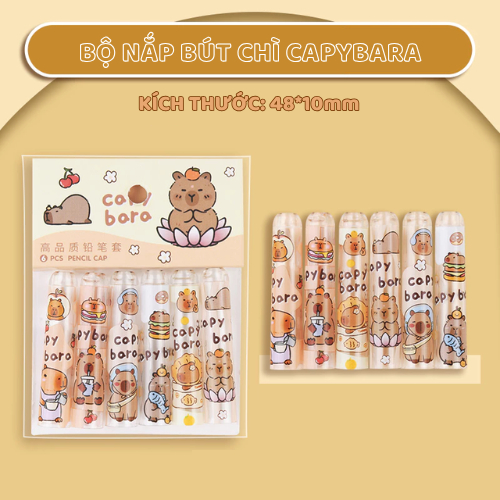 Set 6 Nắp Bút Chì Nhựa Hình Chuột Nước Cute  – Nắp Bút Chì Đáng Yêu, Quà Tặng Dễ Thương Cho Bé