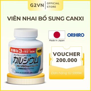Viên Nhai Bổ Sung Canxi Vị Sữa Chua MOST Orihiro 180 Viên