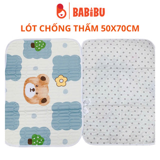 Lót chống thấm chống trơn trượt 2 mặt kích thước 50x70cm, lót thay tả bỉm cho bé