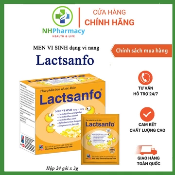 Men lợi khuẩn LACTSANFO, hỗ trợ cải thiện rối loạn tiêu hóa do loạn khuẩn ruột: đầy bụng, tiêu chảy