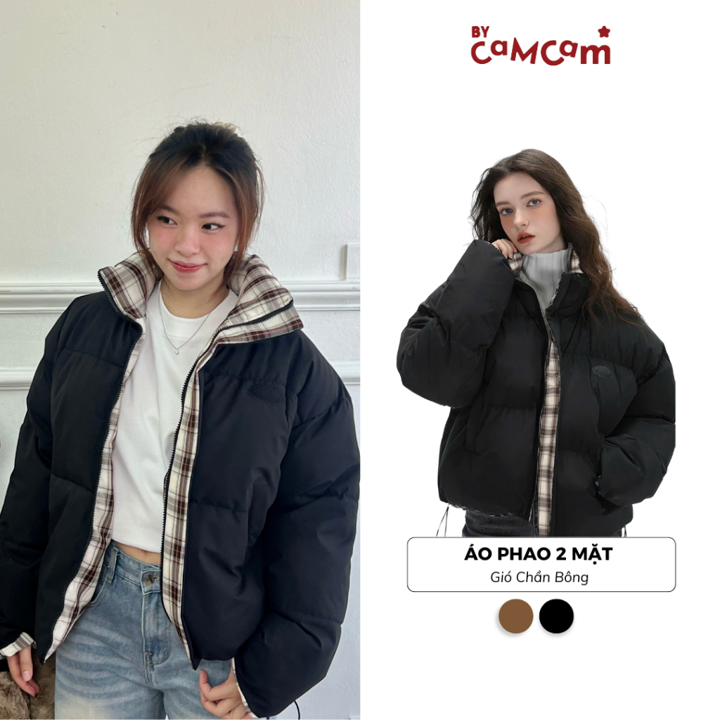 Áo Phao 2 Mặt Form Boxy Siêu Ấm 𝑩𝒚𝒄𝒂𝒎𝒄𝒂𝒎 Nam Nữ Phong Cách Đường Phố ...