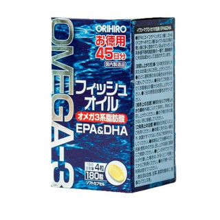 Viên Uống Dầu Cá Omega 3 Hỗ Trợ Tim Mạch Orihiro Hộp 180 Viên