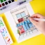 Màu Nước GLOBAL ART Cao Cấp Dạng Nén 24 Ô Màu Trong Không Bột, Độ Loang Đẹp Dùng Vẽ Tranh M70020