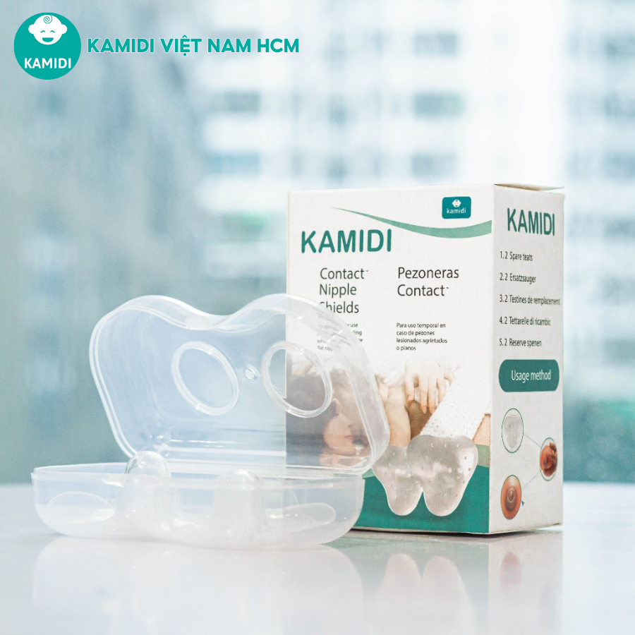 Núm Trợ Ti Kamidi Silicone Co Dãn Mềm Mại Bảo Vệ Đầu Ngực Cho Mẹ Hỗ Trợ Bé Tập Ti Bình Sữa