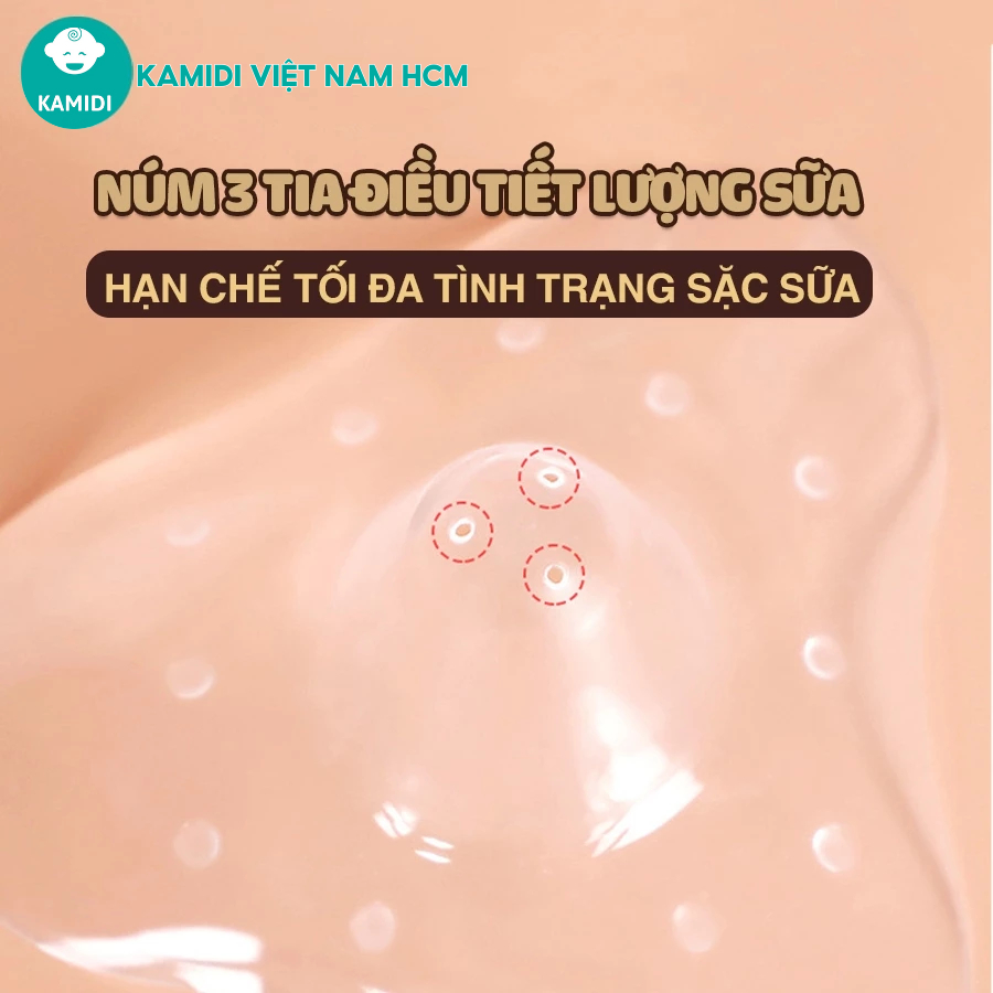 Núm Trợ Ti Kamidi Silicone Co Dãn Mềm Mại Bảo Vệ Đầu Ngực Cho Mẹ Hỗ Trợ Bé Tập Ti Bình Sữa
