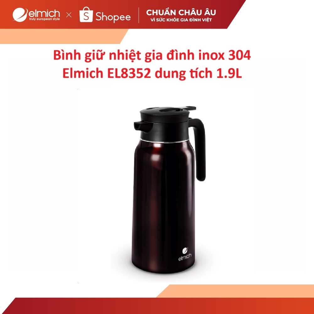 Bình giữ nhiệt gia đình inox 304 Elmich EL8352 dung tích 1.9L