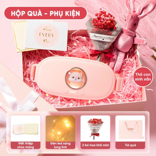 Đai Massage Bụng M28 - Có Hộp Quà Tặng - Máy Massage Đau Bụng Kinh - 5 Chế Độ Làm Ấm - Giảm Đau
