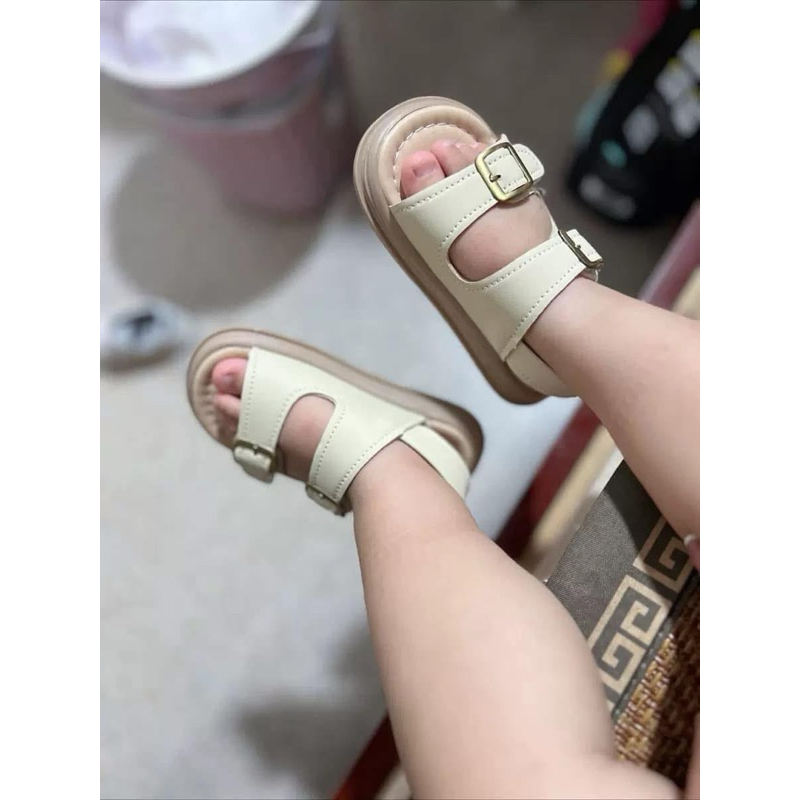(Order) Dép sandal quai dán da mềm phong cách Hàn Quốc dành cho bé trai - bé gái