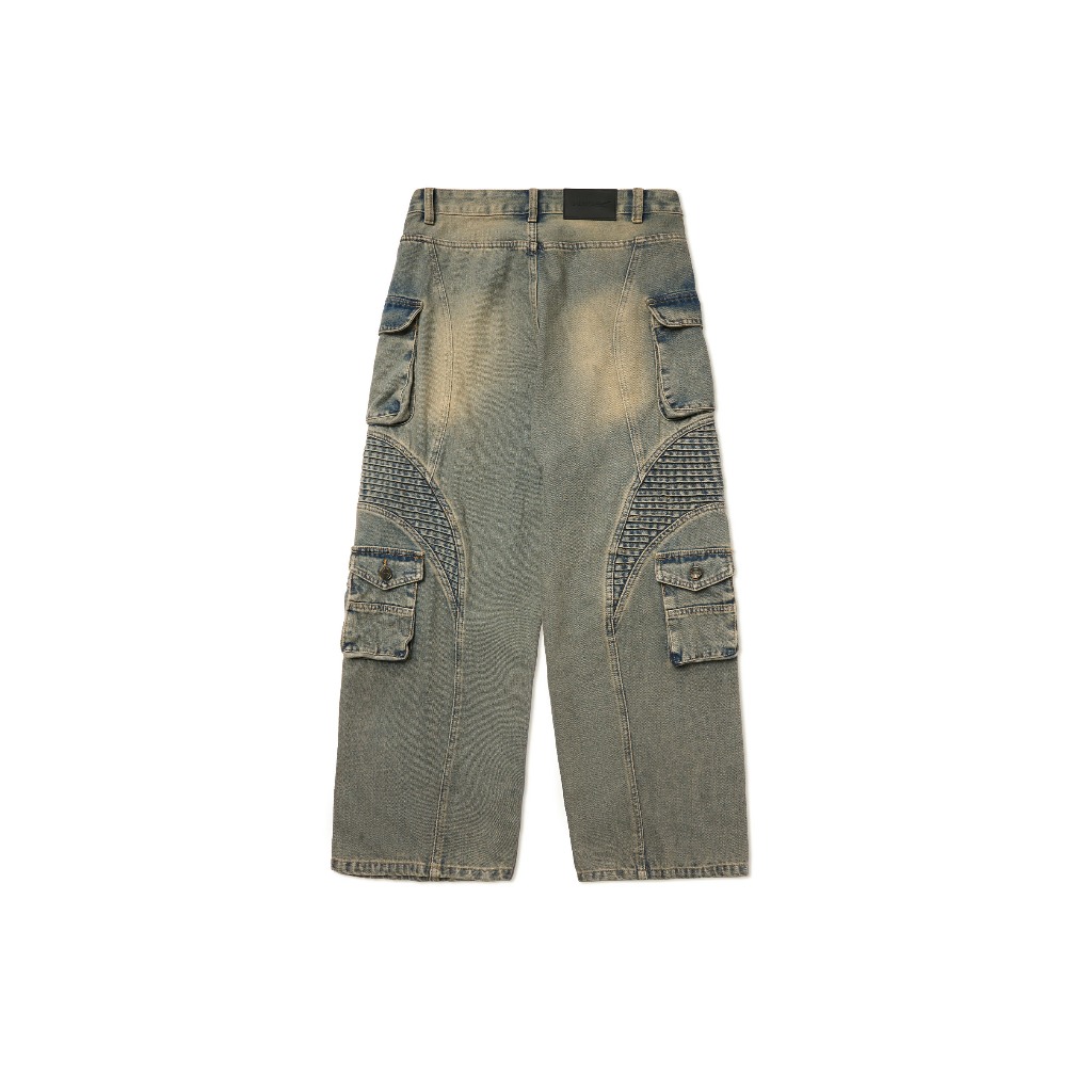 Ảnh HADES Wash Baggy Denim Trousers Xanh - HADES Brand chính hãng Quần denim dài unisex 1