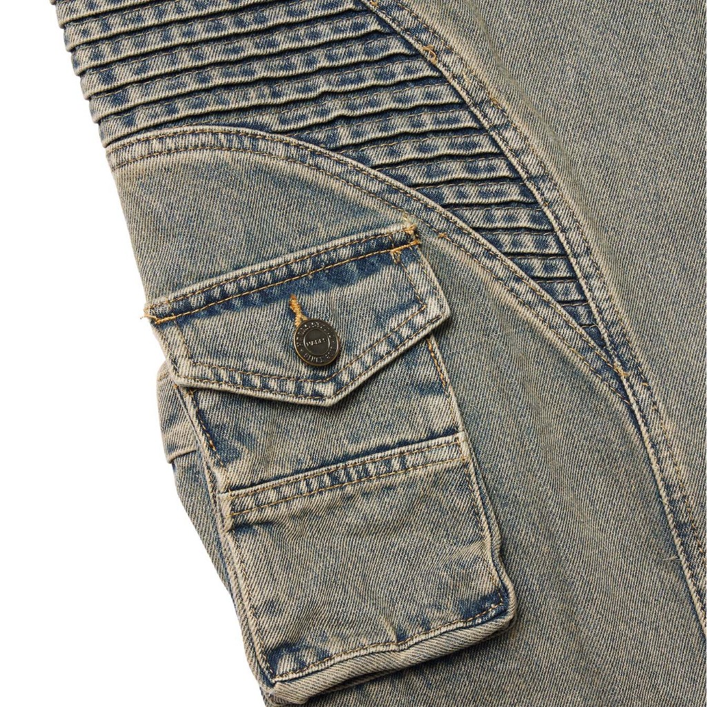 Ảnh HADES Wash Baggy Denim Trousers Xanh - HADES Brand chính hãng Quần denim dài unisex 3