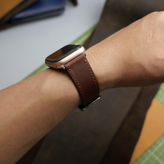 Dây đeo da bò pullup cho đồng hồ thông minh Apple Watch SE và seri 38,40,41,42,44,45,49, ultra  AWP01- Ví Da SAGO