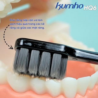 Bàn Chải Đánh Răng Kumho H06 Lông Than Hoạt Tính Lông Mềm Mịn Làm Sạch Sâu Bảo Vệ Nướu