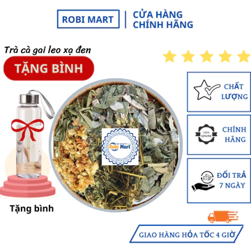 Trà cà gai leo xạ đen robimart (cà gai leo, xạ đen, giảo cổ lam, cỏ ngọt, nhài nở) - tặng bình - hộp 10, 20, 30 gói