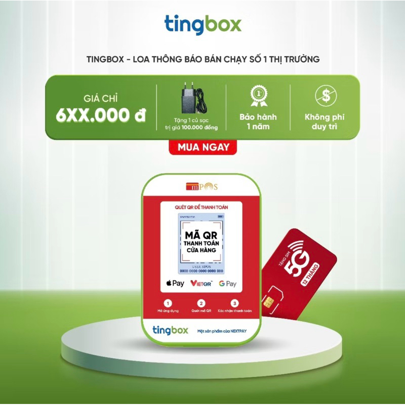 TingBox - Loa thông báo thanh toán QR chính hãng | Shopee Việt Nam