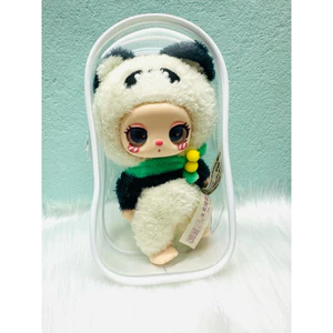 Túi bảo vệ búp bê 18cm- Labubu 18cm Túi chống bụi dễ thương có móc khóa và bông màu ngẫu nhiên (không búp bê