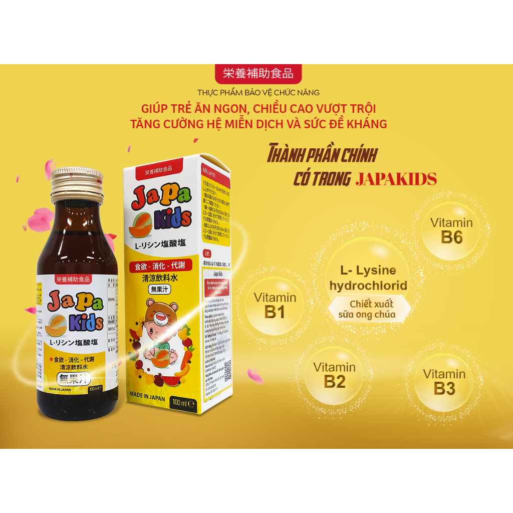 Ảnh Siro Ăn Ngon Japa Kids Chính Hãng Kích Thích Ăn Ngon, Tăng Chiều Cao Cho Bé 100ml 2